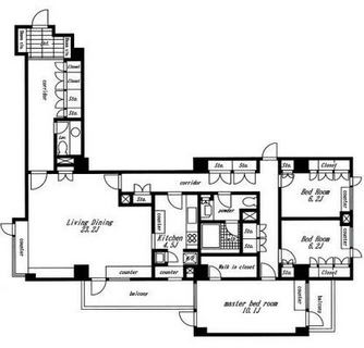 東京都文京区小石川２丁目 賃貸マンション 3LDK